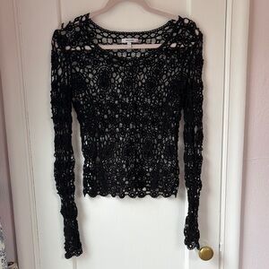 dELiA*s Black Crochet Top